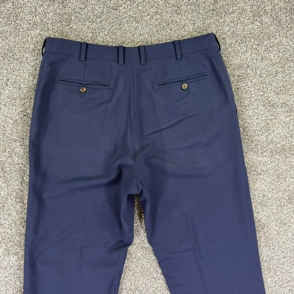 Suitsupply Traveller Navy Wool Dress Pant Men 34 Work Casual Brescia Int. B4760I